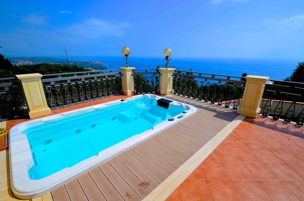 Villa La Timpa: Majestic Etna and Sea View with Private Jacuzzi Acireale Exterior photo